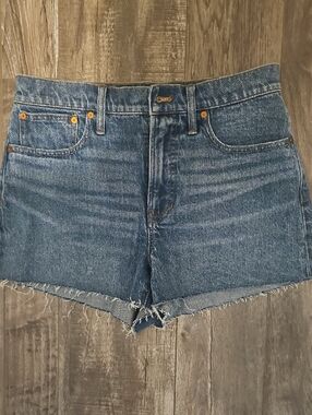 NWT Madewell Blue Denim Cutoff The Perfect Jean Shorts 29